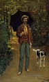 Victor Jacquemont hält einen Sonnenschirm Claude Monet